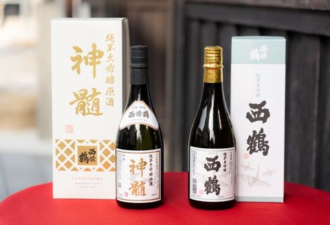 西條鶴　純米大吟醸原酒『神髄』、純米大吟醸『西鶴』飲み比べ