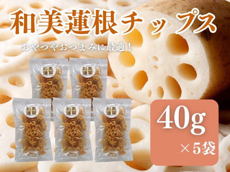 和美蓮根チップス 40g×5袋