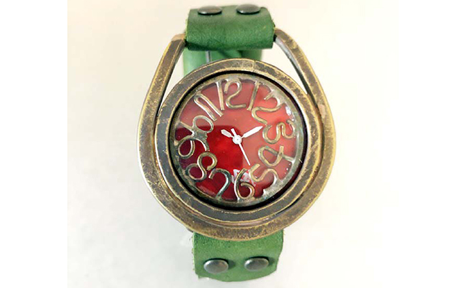 HR24の手作り時計　C（男女兼用）オリ－ブ