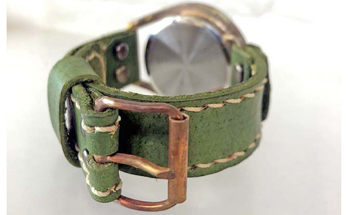 HR24の手作り時計　C（男女兼用）オリ－ブ