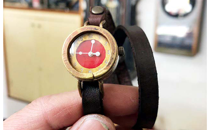 HR24の手作り時計　D（女性用）こげ茶