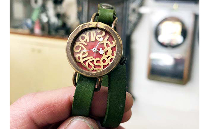 HR24の手作り時計　E（女性用）オリ－ブ