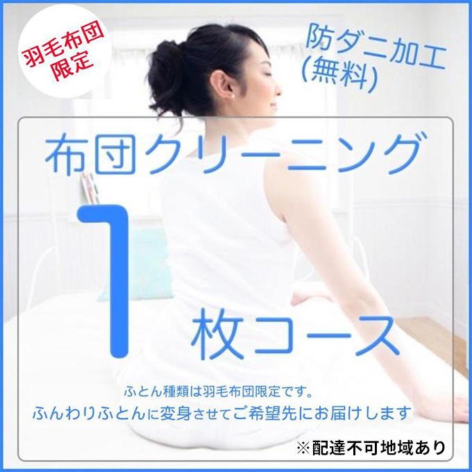 ふとんクリーニング 1枚 （羽毛限定）