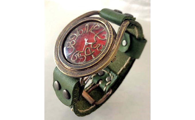 HR24の手作り時計　C（男女兼用）オリ－ブ