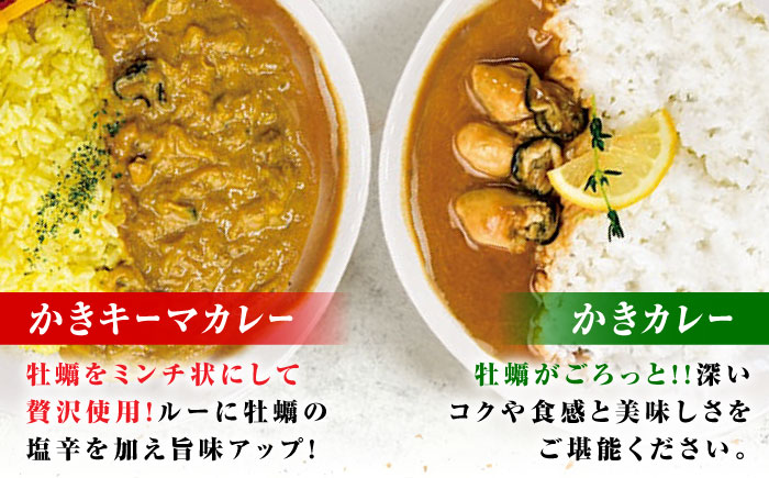 【年内発送】【お歳暮対象】牡蠣 かき カキ カレー 広島牡蠣の老舗！安心・安全の新鮮牡蠣 牡蠣 レトルト カレー かきカレー / かきーマカレー 計6食セット 食べ比べ 時短 魚介類 和食 海鮮 海産物 広島県産 江田島市/株式会社かなわ [XBP030] 牡蠣