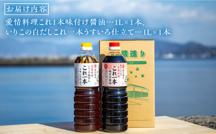 【全6回定期便】これ1本で美味しい味付け！これ1本 簡単味付けセット 1L×2種 江田島市/有限会社濱口醤油[XAA021] 定期便