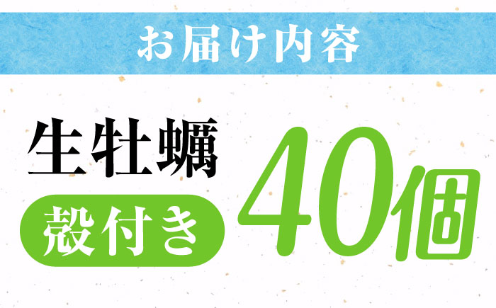 高品質の牡蠣を産地直送！ 【生牡蠣】【着日指定可能】『てつまるかき』牡蠣 殻付き 40個 加熱用 かき 海鮮 海産物 簡単 広島県産 江田島市/有限会社テツマル海産 [XCO008]