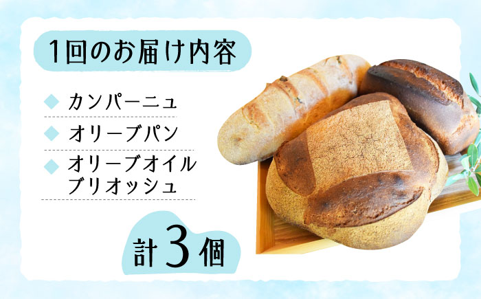 こだわりの石窯焼き！【全3回定期便】江田島のパン屋のこだわりパン 詰め合わせ Aセット (計9個) パン パン屋 カフェ 朝食 おやつ 江田島市/しまのぱん souda！ [XAQ013] 定期便