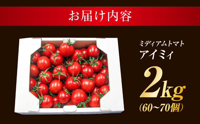 自然を活用した低農薬栽培！ミディアムトマト 2kg 江田島市/有限会社グリーンファーム沖美 [XAB002] 野菜 果物