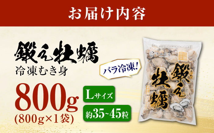 他の牡蠣とは味がちがう！鍛え牡蠣 冷凍むき身 Lサイズ 計1kg 江田島市/有限会社寺本水産[XAE024]