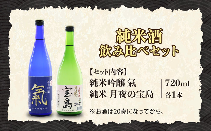 【年内発送】【お歳暮対象】島の地酒！【日本酒飲み比べセット】純米 月夜の宝島／純米吟醸 氣 日本酒 江田島市/津田酒造株式会社 [XAK007] お酒