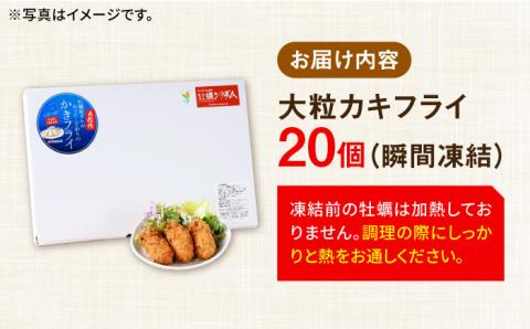 広島G7で提供された牡蠣！【全3回定期便】【広島県産】牡蠣屋さんが作ったこだわりの大粒 カキフライ 20個（瞬間冷凍） ＜マルサ・やながわ水産有限会社＞江田島市[XBL015] 定期便