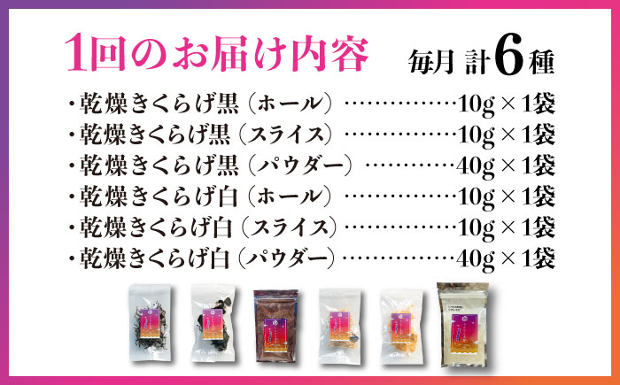 【全3回定期便】【栄養満点のスーパーフード！りんりんきくらげ】国産 乾燥 木耳 美容 健康 りんりんセット 計6袋＜株式会社凛＞江田島市 [XCB006] 定期便