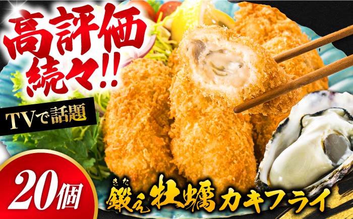 【年内発送】テレビで話題！鍛え牡蠣 冷凍かきフライ 20粒×1袋 江田島市/有限会社寺本水産 [XAE015]