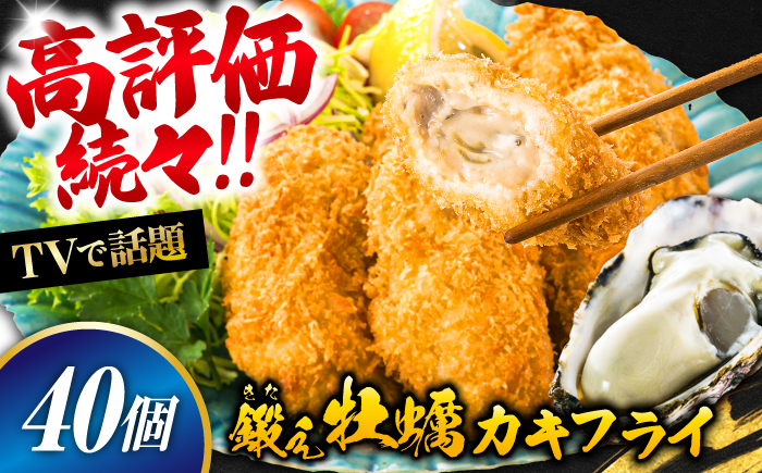 【年内発送】テレビで話題！鍛え牡蠣 冷凍かきフライ 20粒×2袋 江田島市/有限会社寺本水産[XAE016]