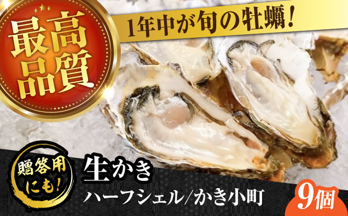 広島牡蠣の老舗！安心・安全の新鮮牡蠣【生牡蠣】牡蠣 かき 殻付き 開殻 夏のかき ハーフシェル『かき小町』9個入 生食用 魚介類 海鮮 広島県産 江田島市/株式会社かなわ [XBP012] 牡蠣