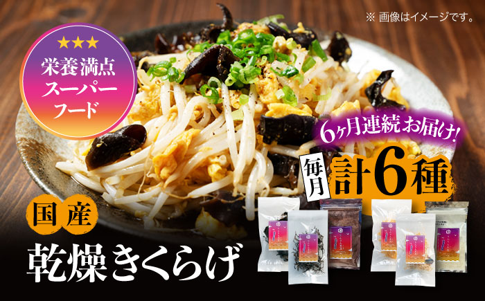 【全6回定期便】【栄養満点のスーパーフード！りんりんきくらげ】国産 乾燥 木耳 美容 健康 りんりんセット 計6袋＜株式会社凛＞江田島市 [XCB007] 定期便