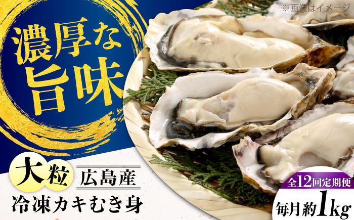 【全12回定期便】牡蠣 冷凍 こだわり大粒牡蠣むき身【瞬間冷凍】 約1kg 牡蠣 かき カキ 大粒 かき 海鮮 和食 海産物 広島県産 江田島市/有限会社マルイチ水産 [XCU016]