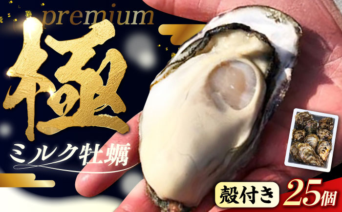 江田島ミルク牡蠣 殻付き 25個 加熱用 かき 広島県産 カキ 貝付き牡蠣 海鮮 贈呈用 BBQ 濃厚 新鮮 蒸し牡蠣 焼き牡蠣 グリル焼き 丸杉水産/江田島市 [XCY003]