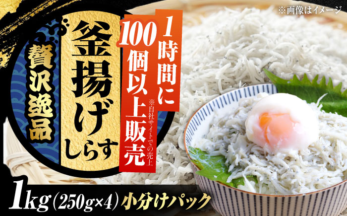 鮮度抜群&水分率80%!ふわふわ釜揚げしらす 1kg 冷凍 シラス 鮮魚 ギフト 海鮮丼 広島県 江田島/三島水産株式会社 [XCN001] お肉・魚介