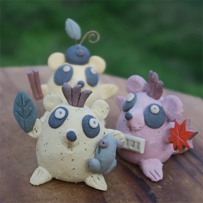 【広島県・安芸太田町・風炎窯】～もりみんマスコット(ペア)