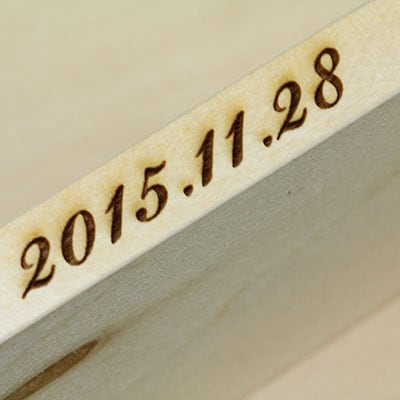 【オーダーメード】オリジナル木製レーザー彫刻フォト(木製スタンド付き)