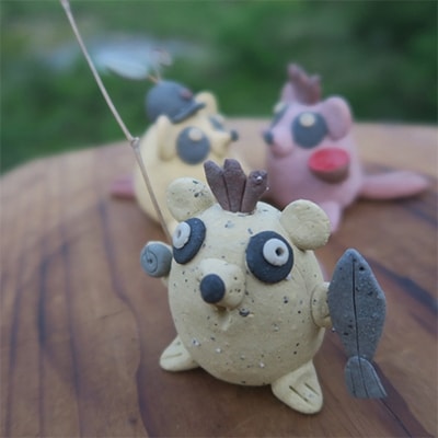 【広島県・安芸太田町・風炎窯】～もりみんマスコット(ペア)