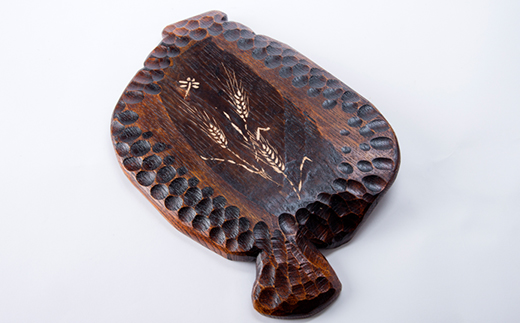 広島県指定伝統的工芸品　鮃盛皿　漆仕上げ