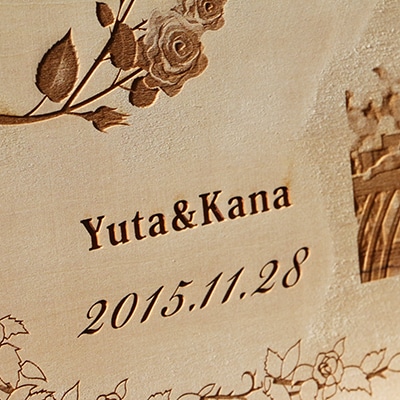 【オーダーメード】　木製レーザー彫刻ウェルカムボード