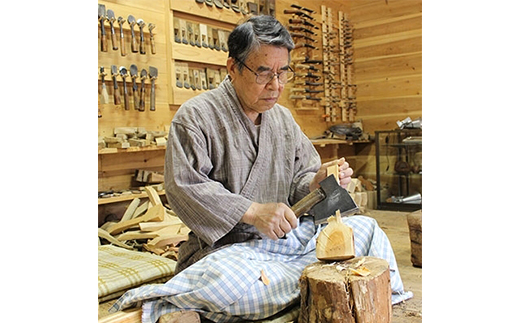 広島県指定伝統的工芸品　戸河内刳物三本セット