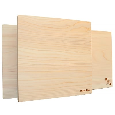 安芸太田産ひのき1枚板まな板セット(長方形・M ＆ 正方形・M) 