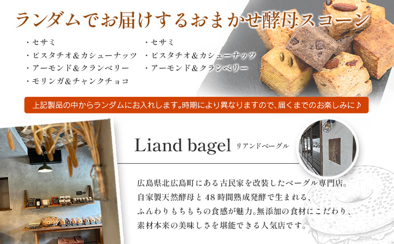 スコーン LiandBagle リアンドベーグル 天然酵母 自家製 手づくり 酵母スコーン 4種 オリジナルドリップバッグコーヒー