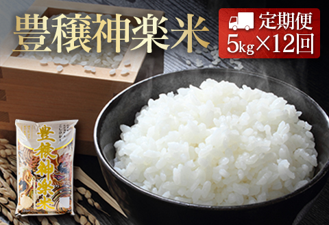 『定期便』豊穣神楽米（コシヒカリ）精米5kg 全12回 【定期便】精米5kg × 12回