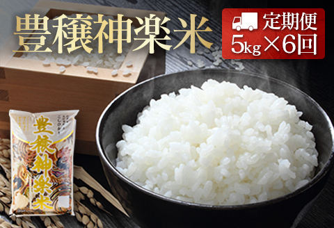 『定期便』豊穣神楽米（コシヒカリ）精米5kg 全6回 【定期便】精米5kg × 6回