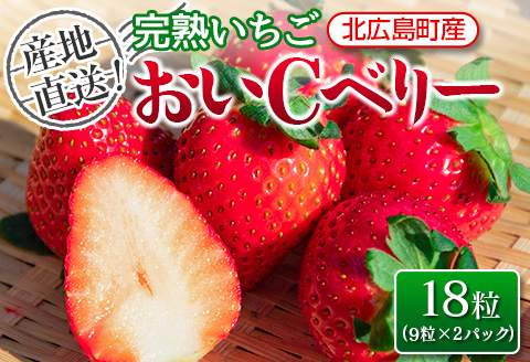 完熟いちご おいＣベリー  18粒［9粒×2ﾊﾟｯｸ］ 農場直送 北広島農場のおいＣベリー 西日本高速道路エンジニアリング中国北広島農場