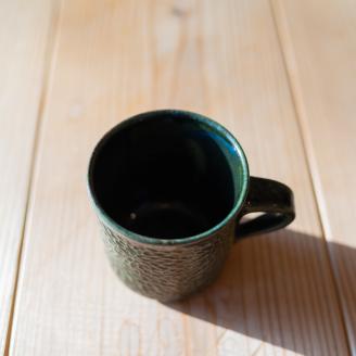 メラメラ マグカップ 寸胴 緑 食器 カップ 陶芸品 工芸品 木と土calm プレゼント ギフト クリスマス お誕生日 結婚祝い 下関市