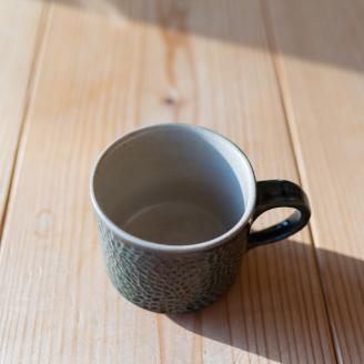 メラメラ マグカップ 小 緑 食器 カップ 陶芸品 工芸品 木と土calm プレゼント ギフト クリスマス お誕生日 結婚祝い 下関市