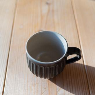 しのぎのマグカップ 大 るり色 食器 カップ 陶芸品 工芸品 木と土calm プレゼント ギフト クリスマス お誕生日 結婚祝い 下関市