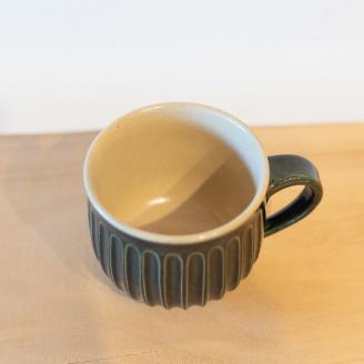 しのぎのマグカップ 小 るり色 食器 カップ 陶芸品 工芸品 木と土calm プレゼント ギフト クリスマス お誕生日 結婚祝い 下関市