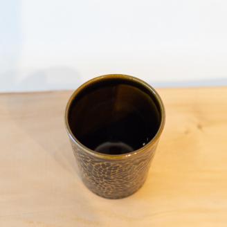 ビアカップ 大 茶色 食器 カップ 陶芸品 工芸品 木と土calm プレゼント ギフト クリスマス お誕生日 結婚祝い 下関市