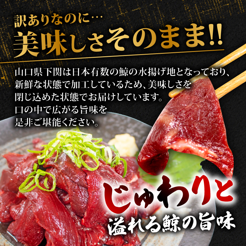 訳あり 鯨 赤身 ブロック 刺身 1kg ［クジラ専門店］