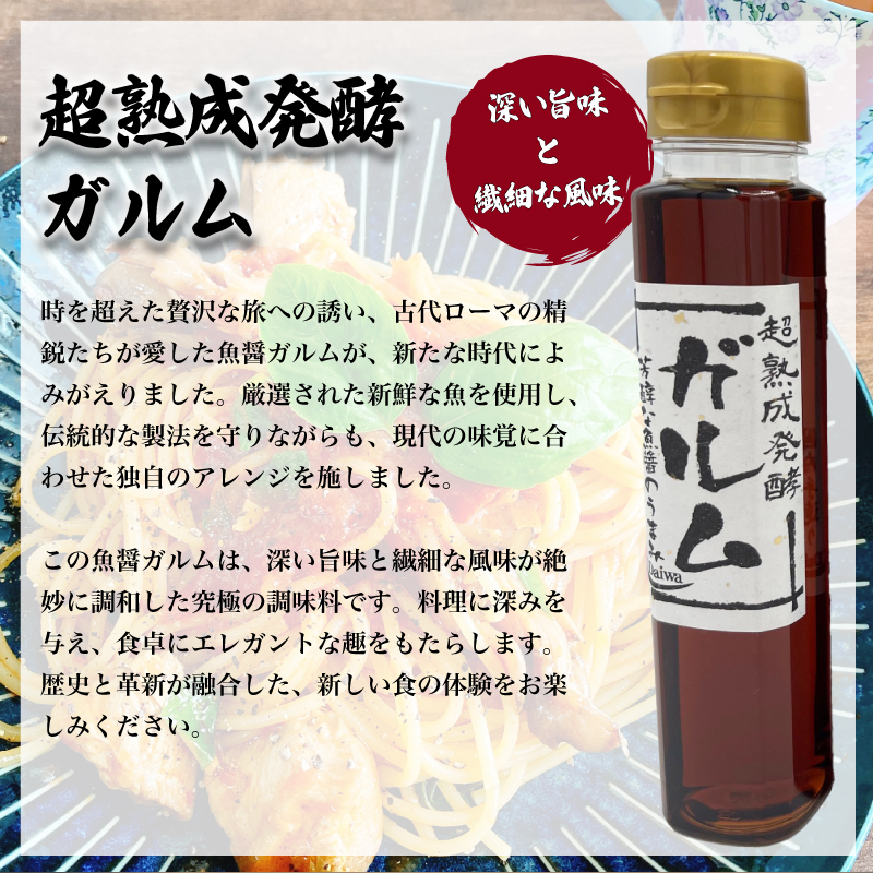 魚醤ガルムとだし醤油・万能だしセット 計4本 下関 山口