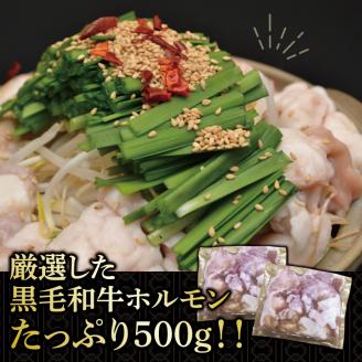 黒毛和牛 ホルモン 500g 鍋 鉄板焼用 セット 小分け 冷凍 とんちゃん鍋 下関 山口 肉特集