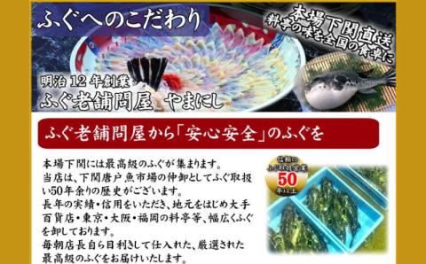 ふぐ鍋しゃぶしゃぶセット2-3人前 冷凍 海鮮鍋 魚介 フグ 河豚 下関市 山口県