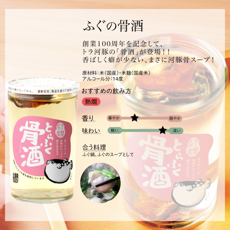 ふぐのひれ酒 ふぐの骨酒 計6本 詰め合わせ