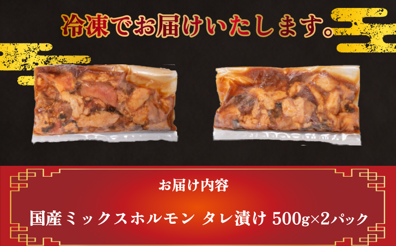 国産 牛ミックスホルモン 1kg 500g×2パック 下関 山口