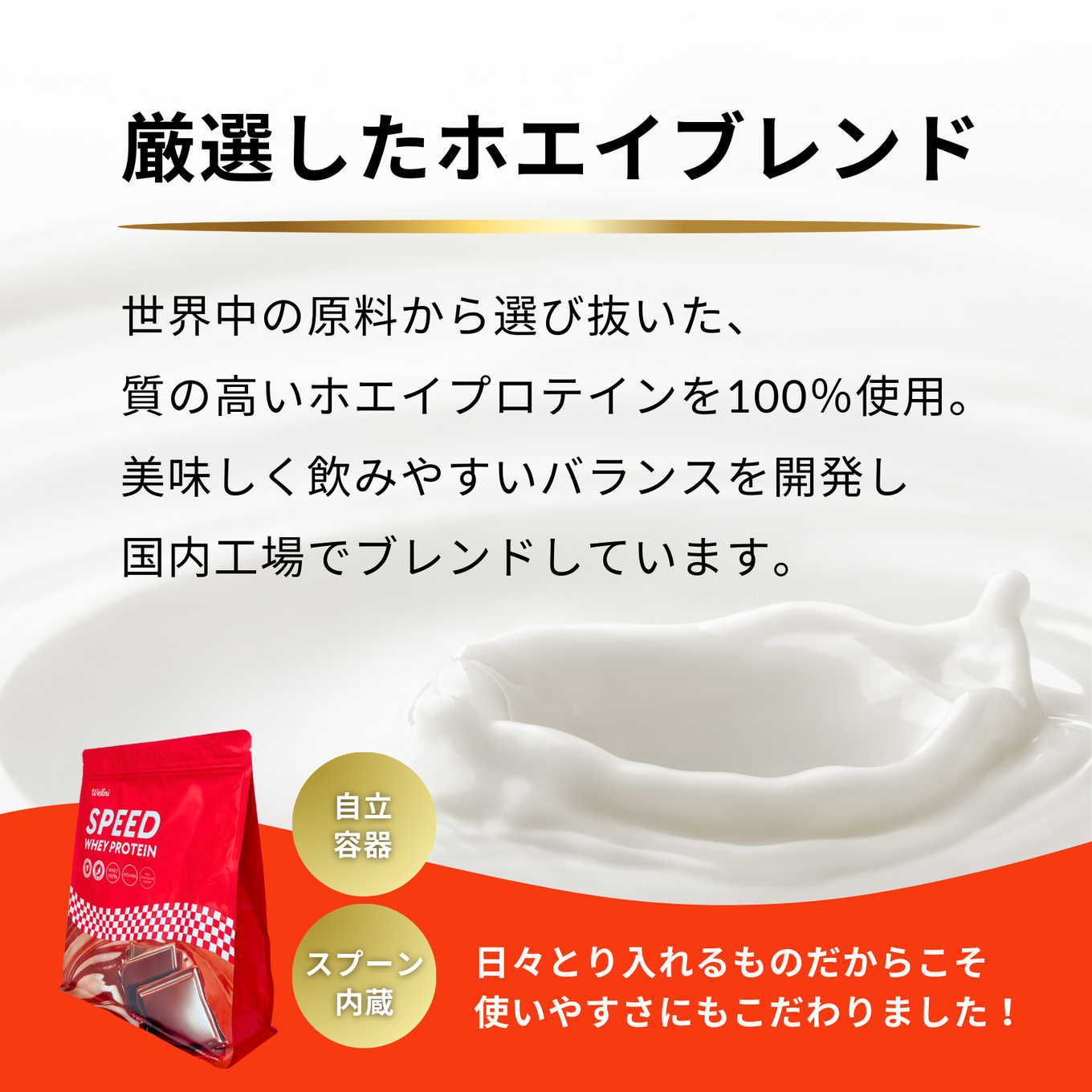 【 5営業日以内発送 】ホエイ プロテイン 1kg ミルクチョコレート風味 ウェルニ ミルクチョコレート風味