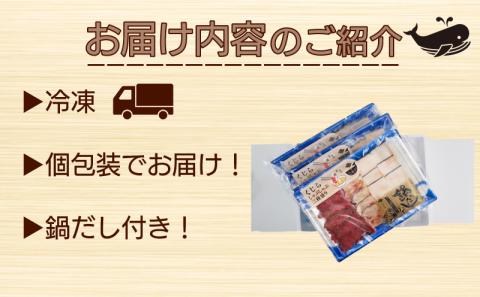 【下関】鯨 しゃぶしゃぶ 3種盛り セット【山賀】 くじら クジラ