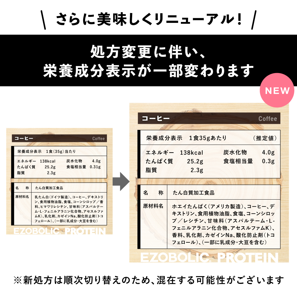 【コーヒー風味】 EZOBOLIC プロテイン 1kg コーヒー風味 1kg
