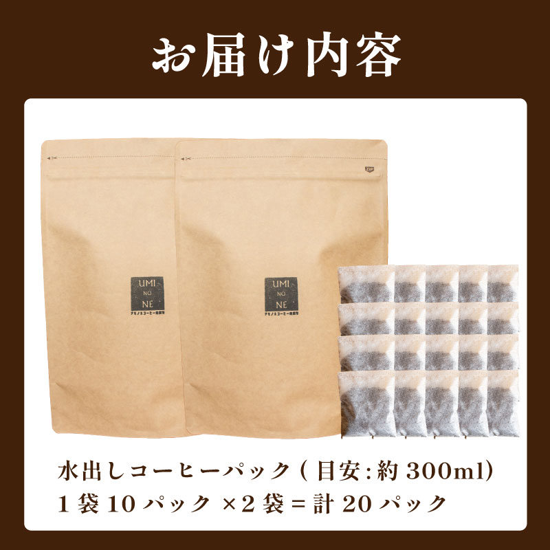 【深煎り】水出しコーヒー 20パック ブラジル 珈琲 下関 山口